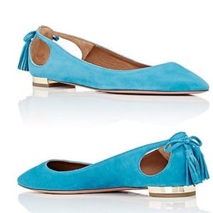Aquazzura Forever Marilyn Flats - Teal/Turquoise